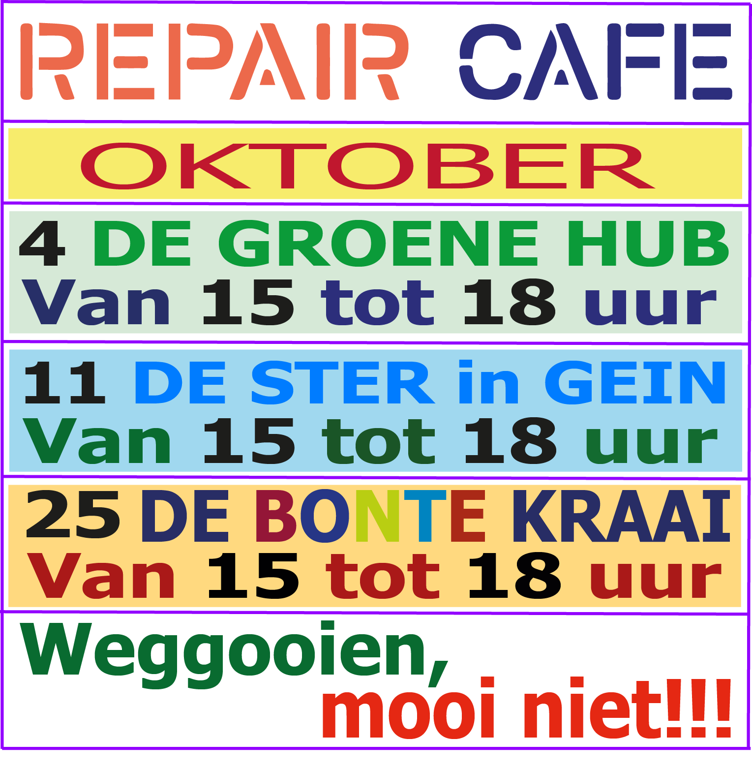 Agenda oktober 2024